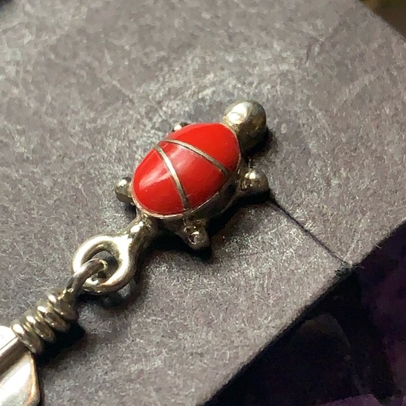 🚫RESERVED🚫Native silver/red coral earrings - Picture 6 of 14